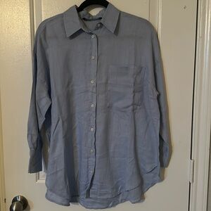 Women long tunic 100% Zara shirt size XS